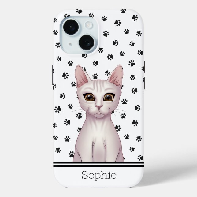 Coques Case-Mate iPhone Cute Kitty personnalisé (Verso)