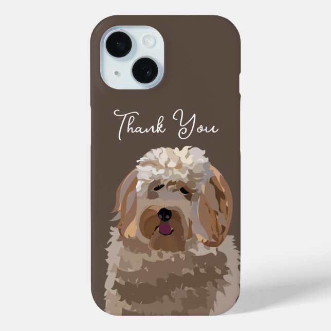 Coques Case-Mate iPhone Cute Labradoodle Chien Personnalisé (Verso)