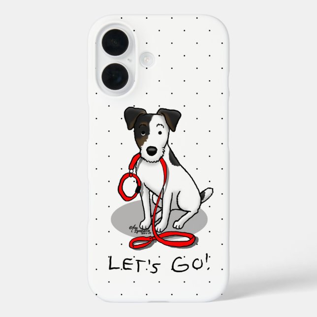 Coques Case-Mate iPhone Cute Let's Go! Jack Russell Terrier (tri-color 1) (Verso)