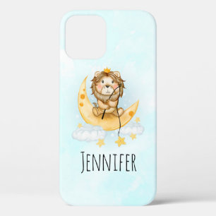 Case-Mate iPhone Case Cute Lion Pêche sur l'aquarelle de la lune