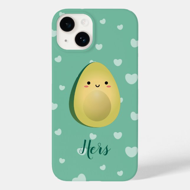 Coques Case-Mate iPhone Cute Matching Couple Avocados Funny Lets Avocuddle (Verso)