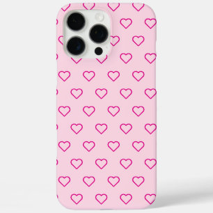 Coques iPhone 16 Pro Max Cute Minimal Rose Heart Motif tendance