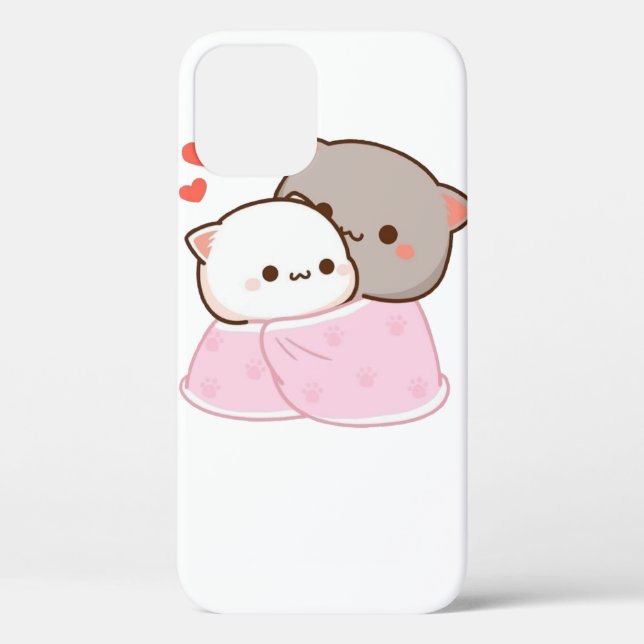 Coques Case-Mate iPhone Cute Mochi Peach Cat (Verso)