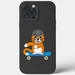 Case-Mate iPhone Case Cute Orange Chat sur Skateboard Cartoon