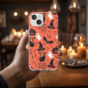 Case-Mate iPhone Case Cute Orange Citrouille Ghost Motif Halloween