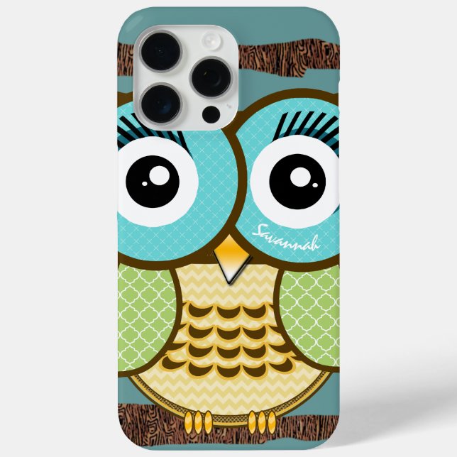 Coques Case-Mate iPhone Cute Owl Moorish Zig Zag Motif (Verso)
