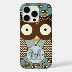 iPhone 16 Pro Case Cute Owl Moorish Zig Zag Motif Choisissez votre co