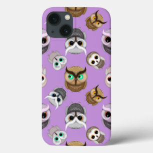 Case-Mate iPhone Case Cute Owls Motif sur Purple Arrière - plan