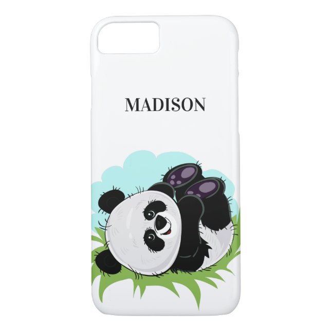 Coques Case-Mate iPhone Cute Panda dossiers de téléphone de nom personnali (Dos)