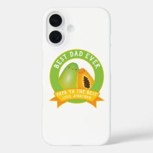 Coque Pour iPhone 16 Cute Papa Ya Le Meilleur Jeu De Fruits Drôle Pour 