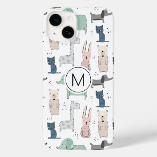 Coque Pour iPhone 14 Cute Pastel Baby Motif animal