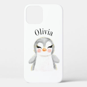 Case-Mate iPhone Case Cute Penguin Aquarelle Nom Moderne