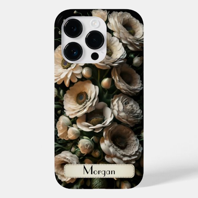 Coques Case-Mate iPhone Cute Personnalisé blanc Floral Fleur sauvage 3d (Verso)