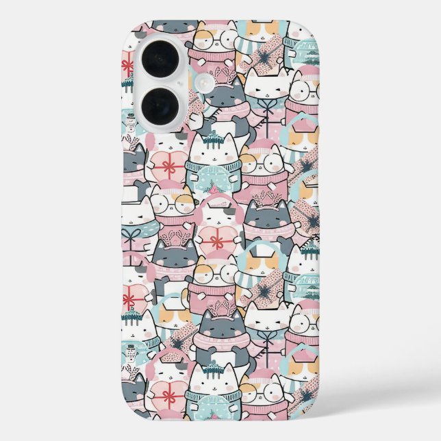 Coques Case-Mate iPhone Cute Pink and Purple Anime Jumble (Verso)