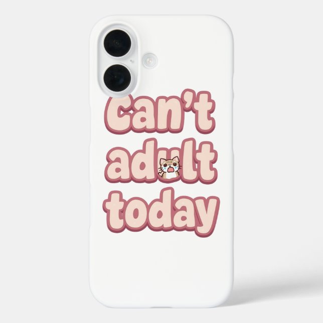Coques Case-Mate iPhone Cute Pink Graphic with Peeking Cat (Verso)