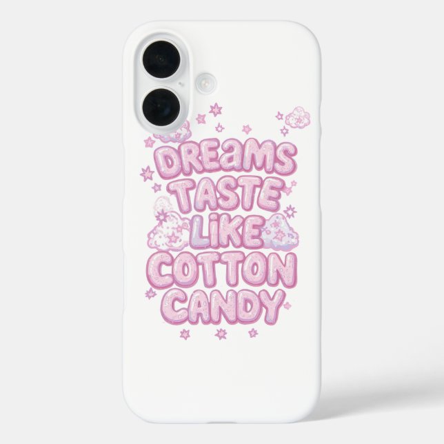 Coques Case-Mate iPhone Cute Pink Whimsical Dreamer Typography (Verso)