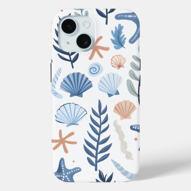Coques Case-Mate iPhone Cute poisson de coquillage (Verso)