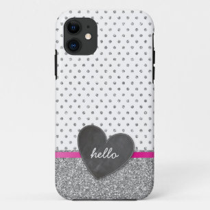 Etui iPhone Case-Mate CUTE poka point tableau noir coeur parties scintil