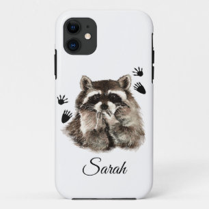 Case-Mate iPhone Case Cute Raccoon soufflant Baisers Empreintes Art anim