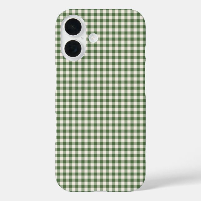 Coques Case-Mate iPhone Cute Retro Vert En vichy Motif Plaid (Verso)