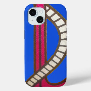 Coque Pour iPhone 15 Cute Retro Vintage Navy Blue Ancre Art Design