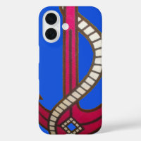 Cute Retro Vintage Navy Blue Ancre Art Design