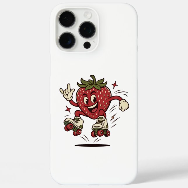 Coques Case-Mate iPhone Cute Roller Skating Strawberry (Verso)