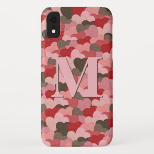 Case-Mate iPhone Case Cute Rustic Paper Hearts Faux Camouflage Monogramm