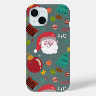 Coque Pour iPhone 15 Cute Santa Holiday Phone Case