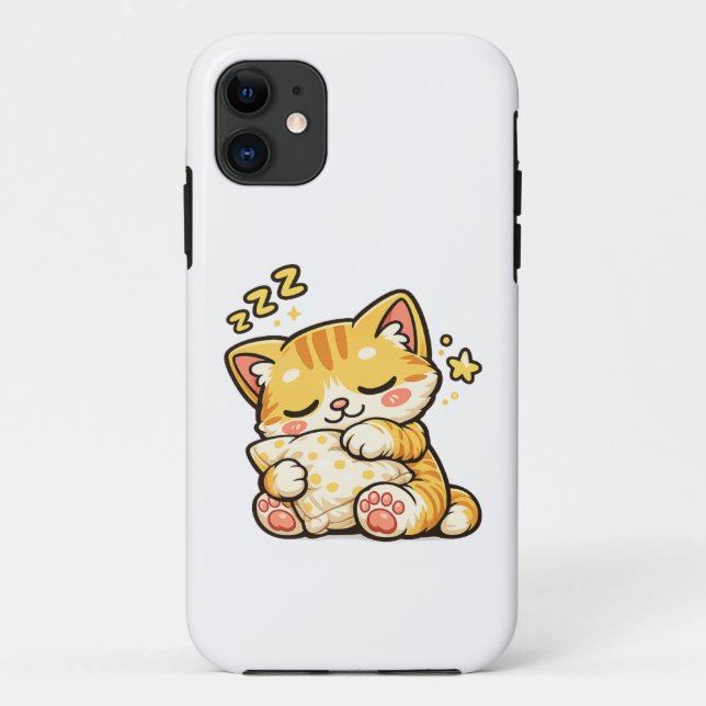 Coques Case-Mate iPhone Cute Sleepy Cat Pillow (Dos)