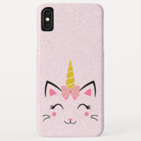 Cute stylisée chatte licorne