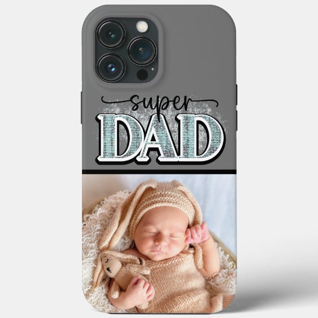 Coques Case-Mate iPhone Cute Super Papa Fête des pères Nouveau Père Baby P (Verso)