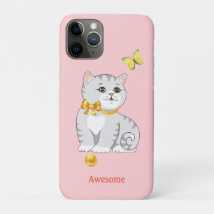 Case-Mate iPhone Case Cute Tabby Kitty Chat sur rose clair