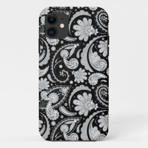 Coque Case-Mate Pour iPhone Cute vintage noir blanc paisley motif