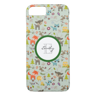 Etui iPhone Case-Mate Cute Woodland Créatures Animaux Motif & Monogramme