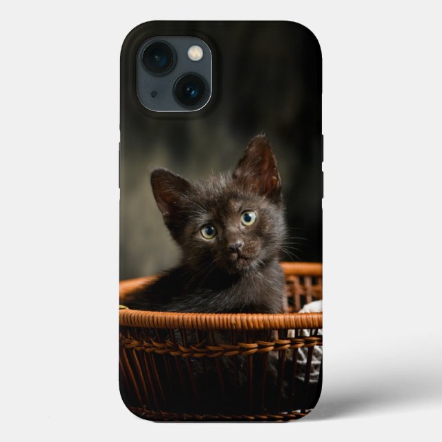 Coques Case-Mate iPhone Cutest Baby Animals | Kitten in Basket (Verso)