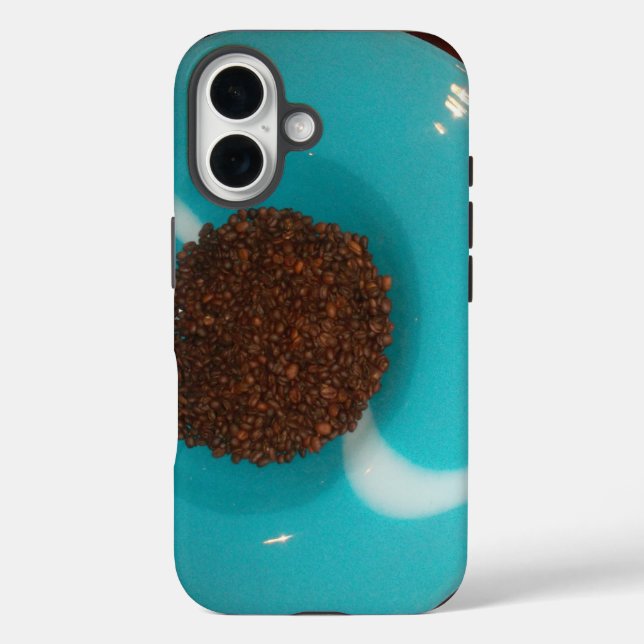 Coques Case-Mate iPhone Cyan Blue Coffee Beans merveilleux design abstrait (Verso)