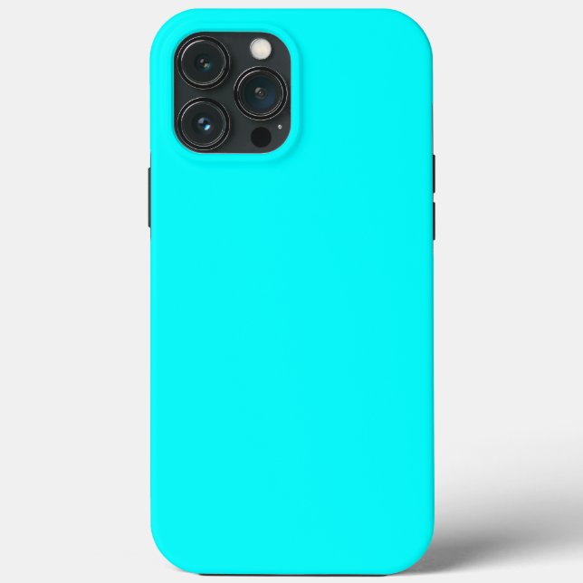 Coques Case-Mate iPhone Cyan de couleur solide (Verso)
