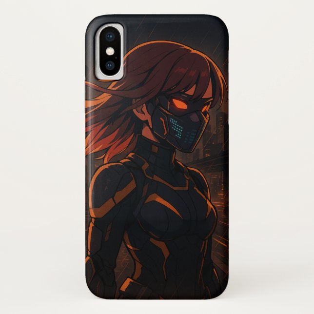 Coques Case-Mate iPhone Cyberpunk Anime Girl - Neon City (Dos)