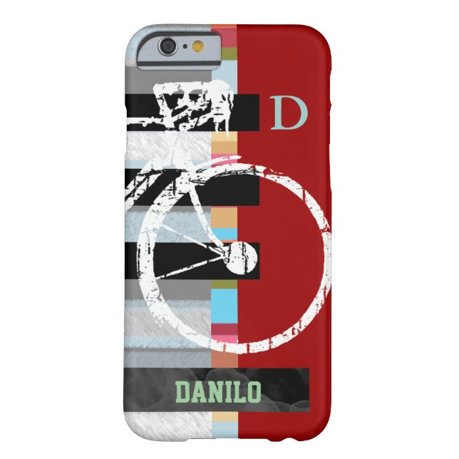 Coques Case-Mate iPhone cycle/vélo, bandes et nom (Dos)