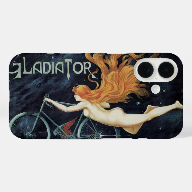 Coques Case-Mate iPhone Cycles de gladiateurs, Art Nouveau Victorien Vinta (Verso (horizontal))