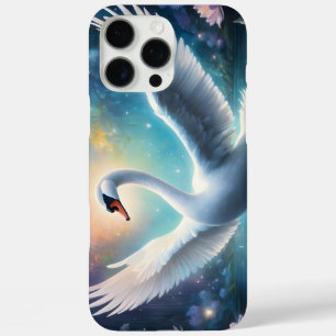 Coques iPhone 16 Pro Max cygne fantastique magique nénuphars lac minuit