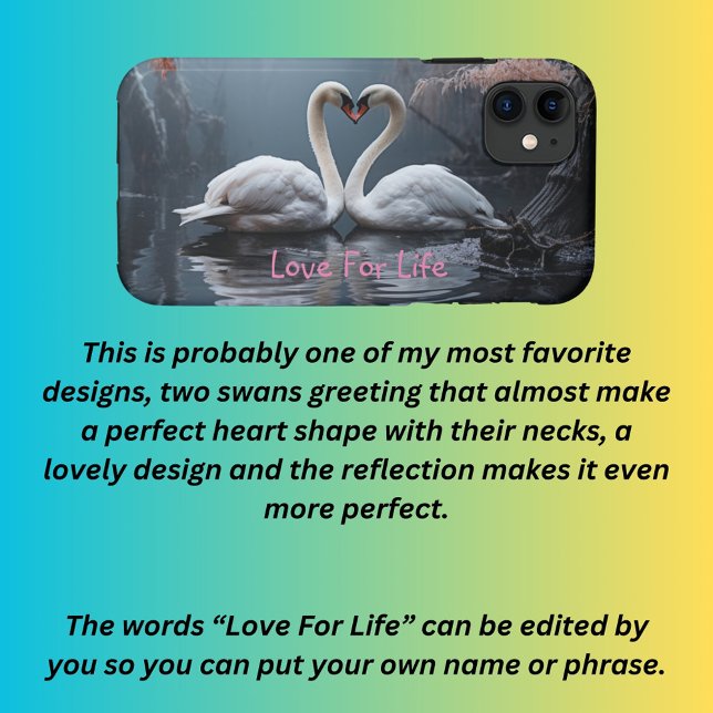Coques Case-Mate iPhone Cygnes appariées sur l'eau (Créateur téléchargé)