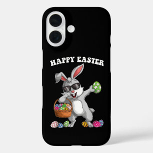 Coque Pour iPhone 16 Dabbing Rabbit Jour de Pâques Oeufs Dab Garçons Fi