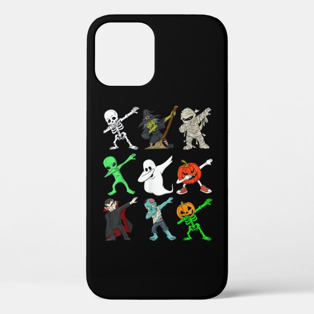 Coques Case-Mate iPhone Dabbing Skeleton sorcière et monstres Halloween (Verso)