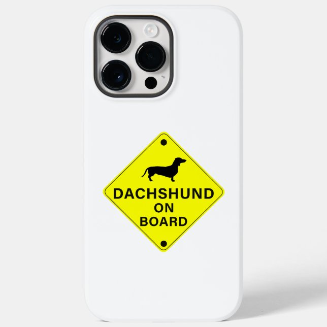 Coques Case-Mate iPhone Dachshund à bord Funny Dog Bumper (Verso)