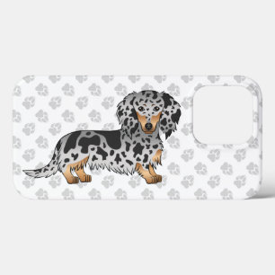 Case-Mate iPhone Case Dachshund à poil long bringé noir et feu