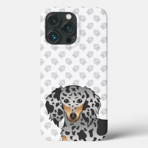 Case-Mate iPhone Case Dachshund à poil long bringé noir et feu & pattes