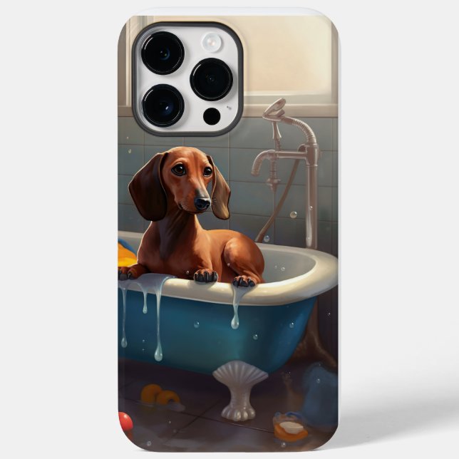 Coques Case-Mate iPhone Dachshund Bathtime Fun (Verso)