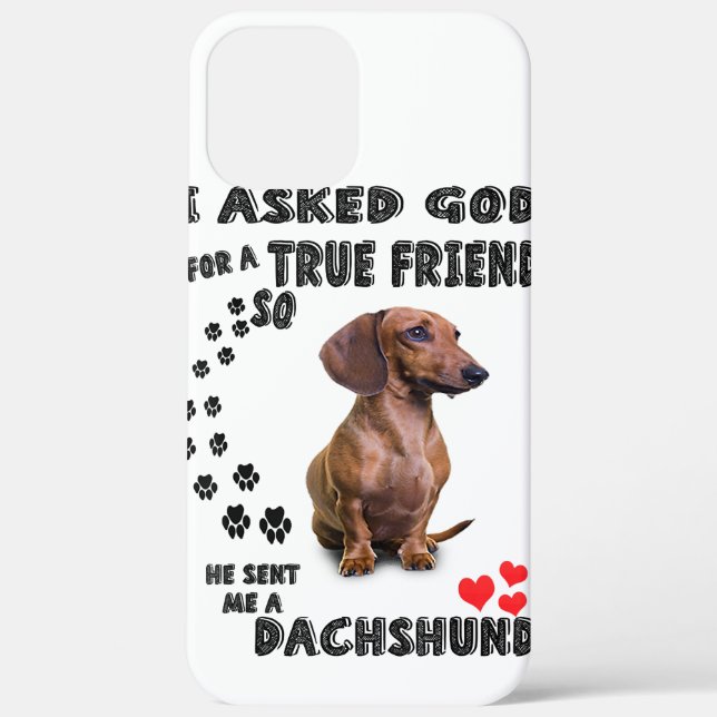 Coques Case-Mate iPhone Dachshund Cadeau Miniature, Chien De Saucisse, Wog (Verso)